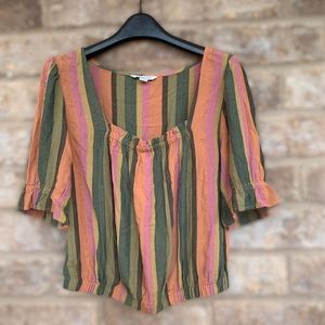 American Eagle Boho Cropped Blouse